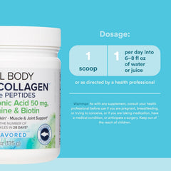 Scoop of Natural Factors Total Body Marine Collagen powder ready for a serving.
