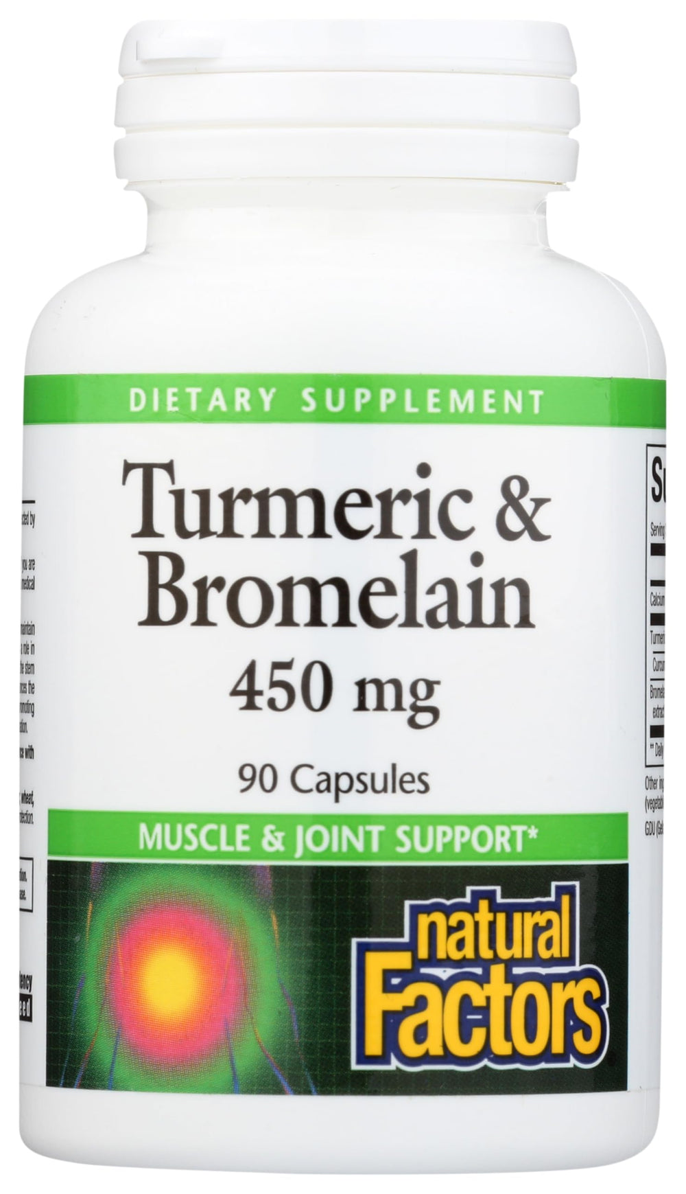 Natural Factors Turmeric & Bromelain bottle—joint support in a daily capsule.