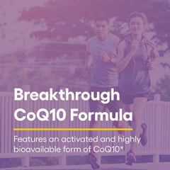 Natural Factors Ubiquinol 100 mg label shows organic flaxseed oil for enhanced bioavailability