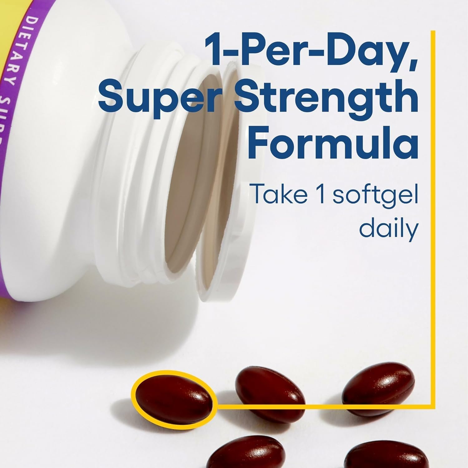 Natural Factors Ubiquinol 200 mg softgel highlighting convenient daily use