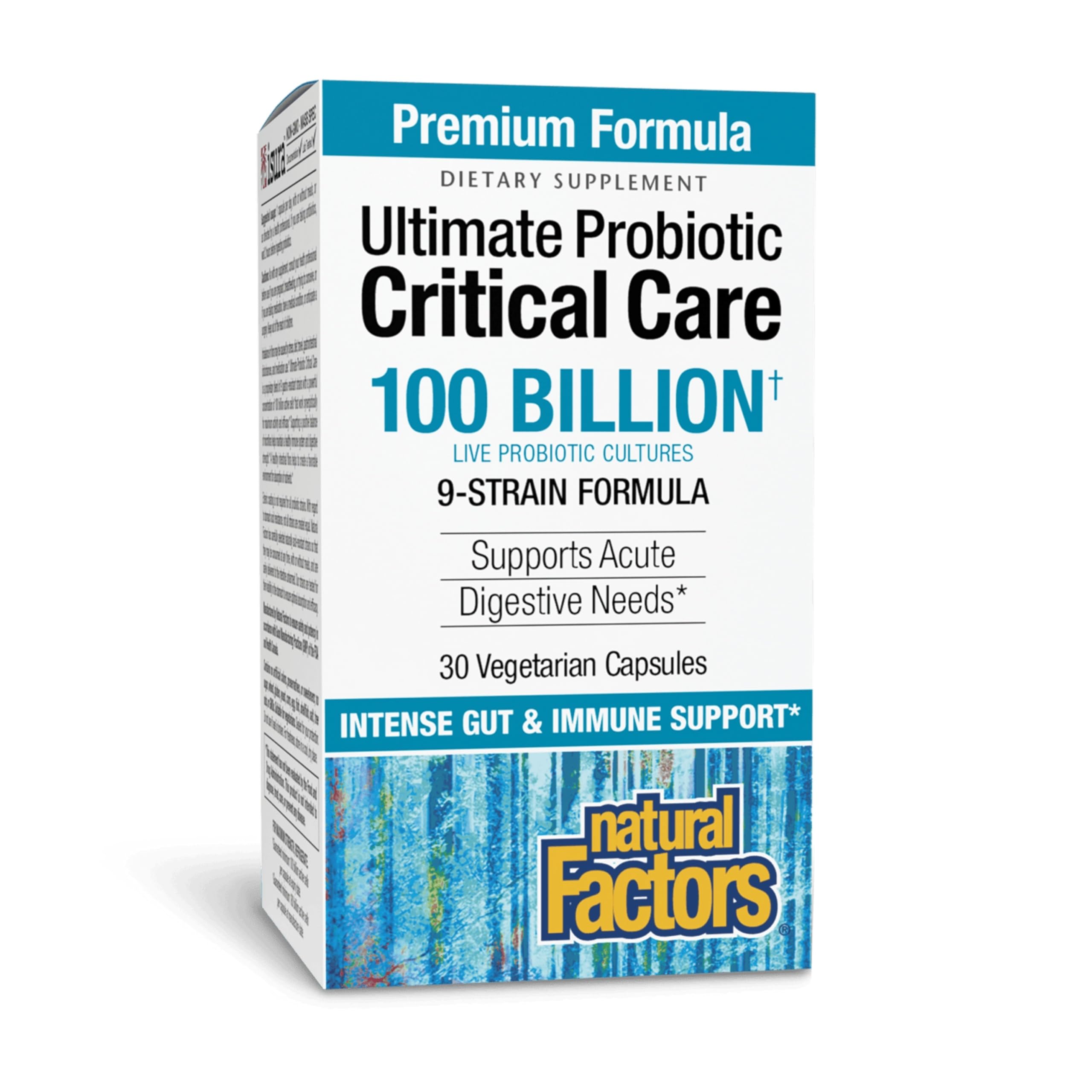Natural Factors Ultimate Probiotic bottle front view for daily gut support.