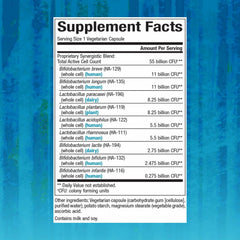 Natural Factors probiotic capsules close-up showing vegetarian capsule.