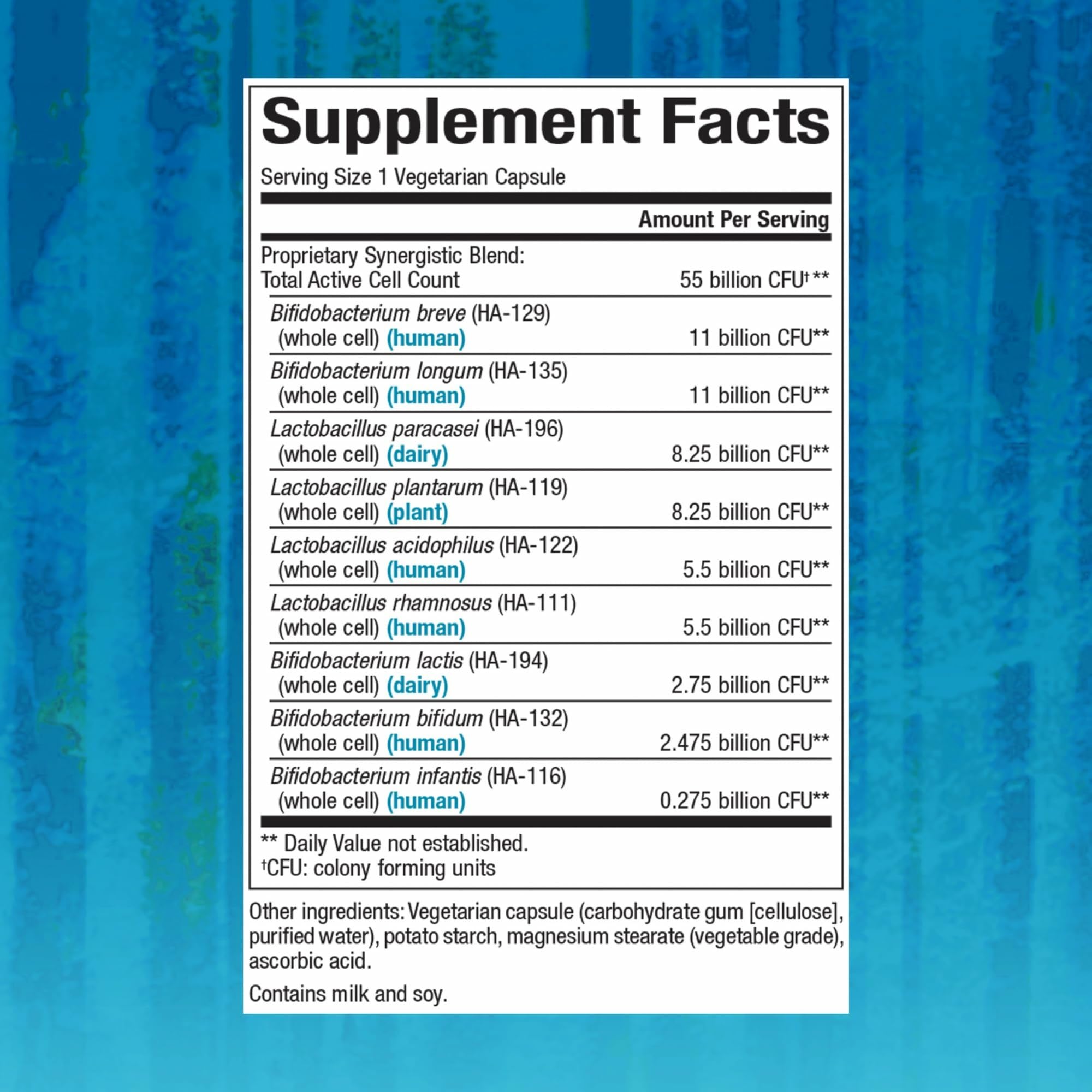 Natural Factors Ultimate Probiotic Critical Care capsules close-up showing high potency with nine strains.