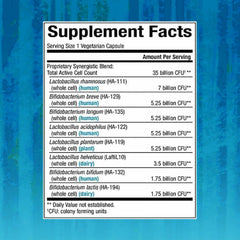 Natural Factors Ultimate Probiotic Senior's packaging front shows Non-GMO and gluten-free features for mindful diets.