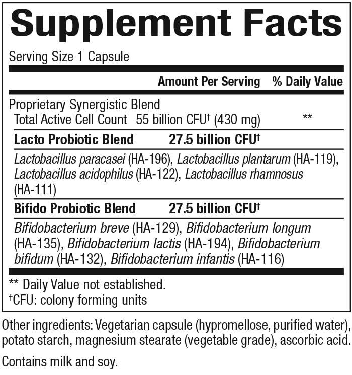 Close-up of capsules from Natural Factors Ultimate Probiotic Women’s Ultra 55 Billion for digestion.