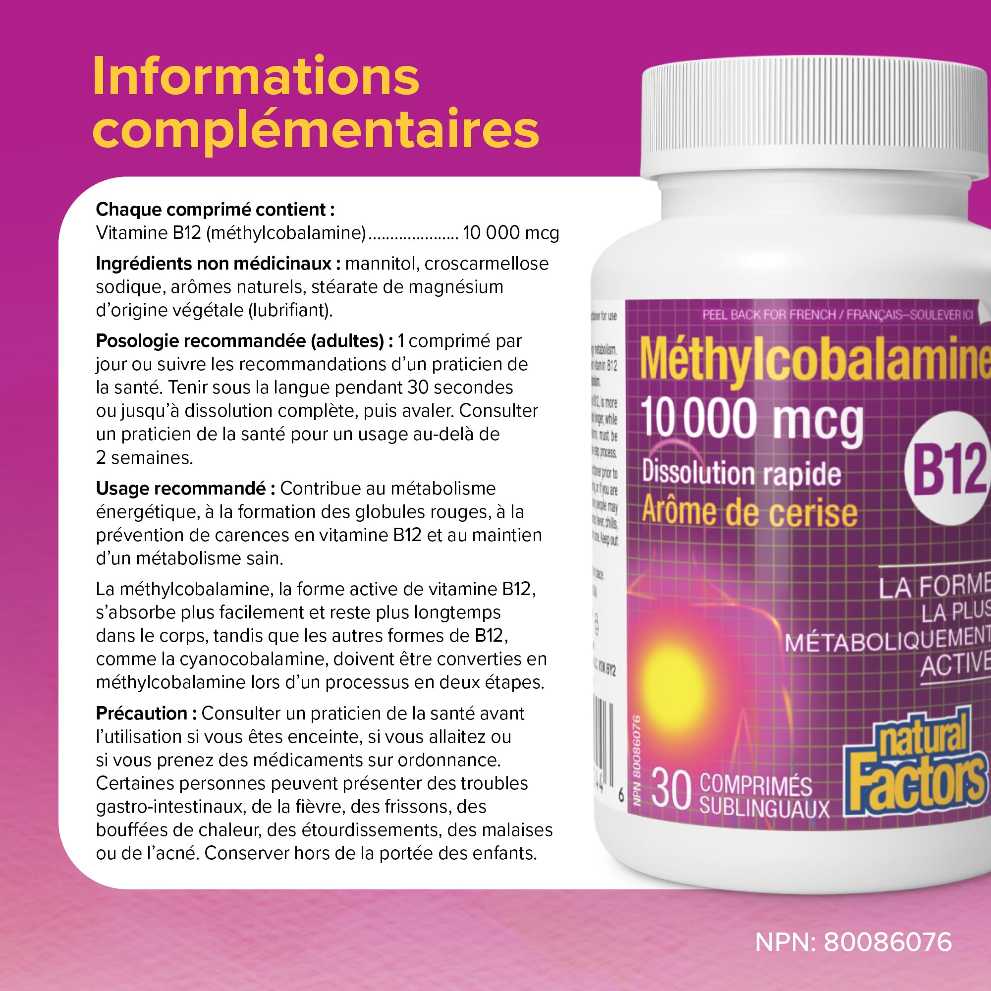 Uso diario de tableta masticable Natural Factors para conveniencia.