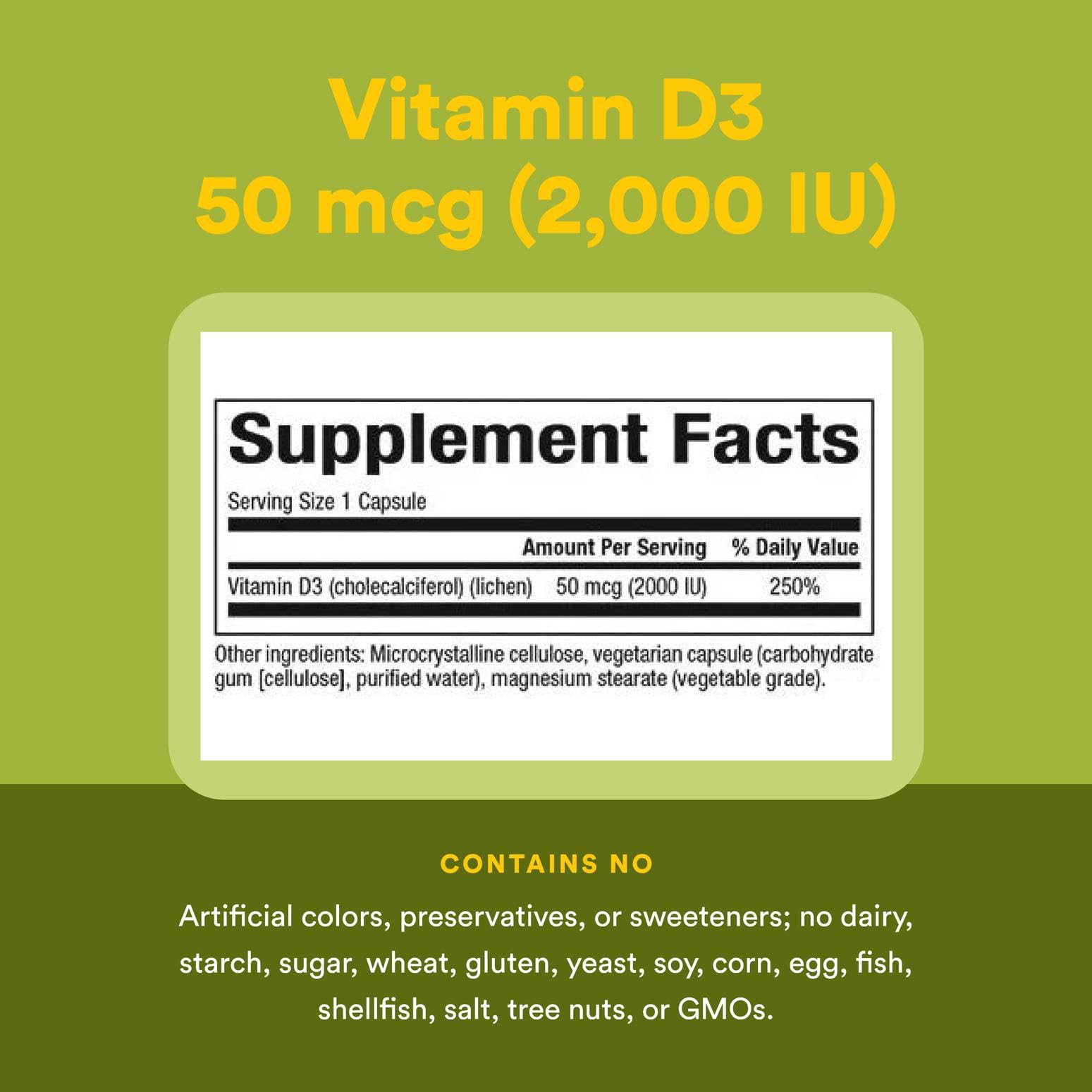 Natural Factors vegan vitamin d3 2000 iu bottle pour demonstrates easy measuring