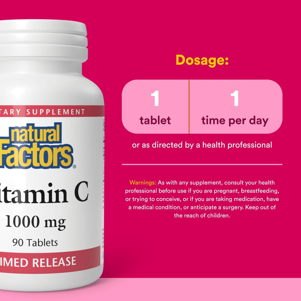Natural Factors Vitamin C with rosehips and citrus bioflavonoids emphasizing absorption synergy