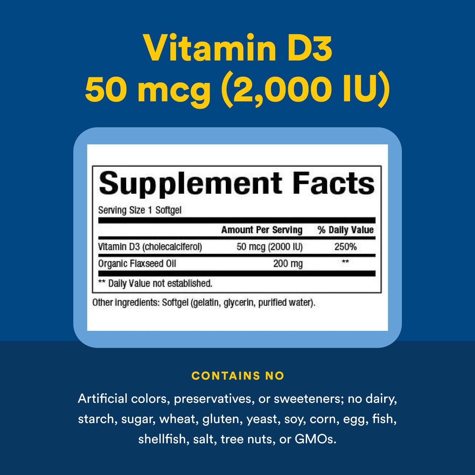 Shelf view of Natural Factors Vitamin D3 2000 IU on the pantry shelf