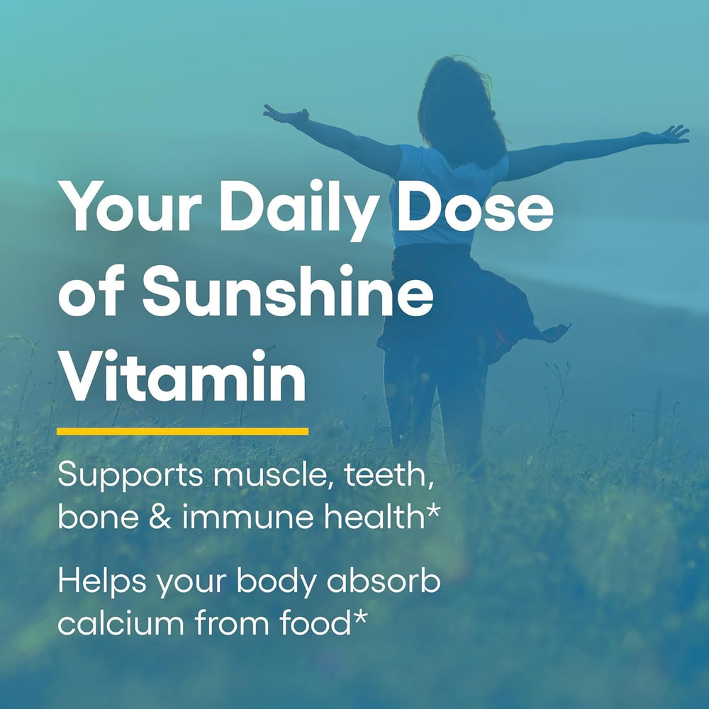 Natural Factors Vitamin D3 softgels blister pack highlights flaxseed oil base for absorption.