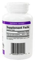 Natural Factors Vitamin E Mixed 400 IU softgel close-up for purity and easy absorption.