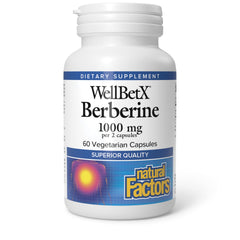 Natural Factors WellBetX Berberine bottle for metabolic support