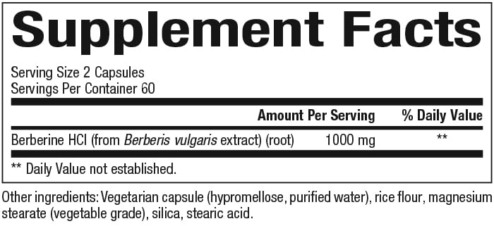 WellBetX berberine capsules in a clear container for daily heart support.