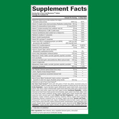 Natural Factors Whole Earth & Sea Men's 50+ tablets closeup indicating daily immune support