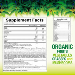 Natural Factors Whole Earth & Sea Tropical label closeup – greens blend and fermentation notes.