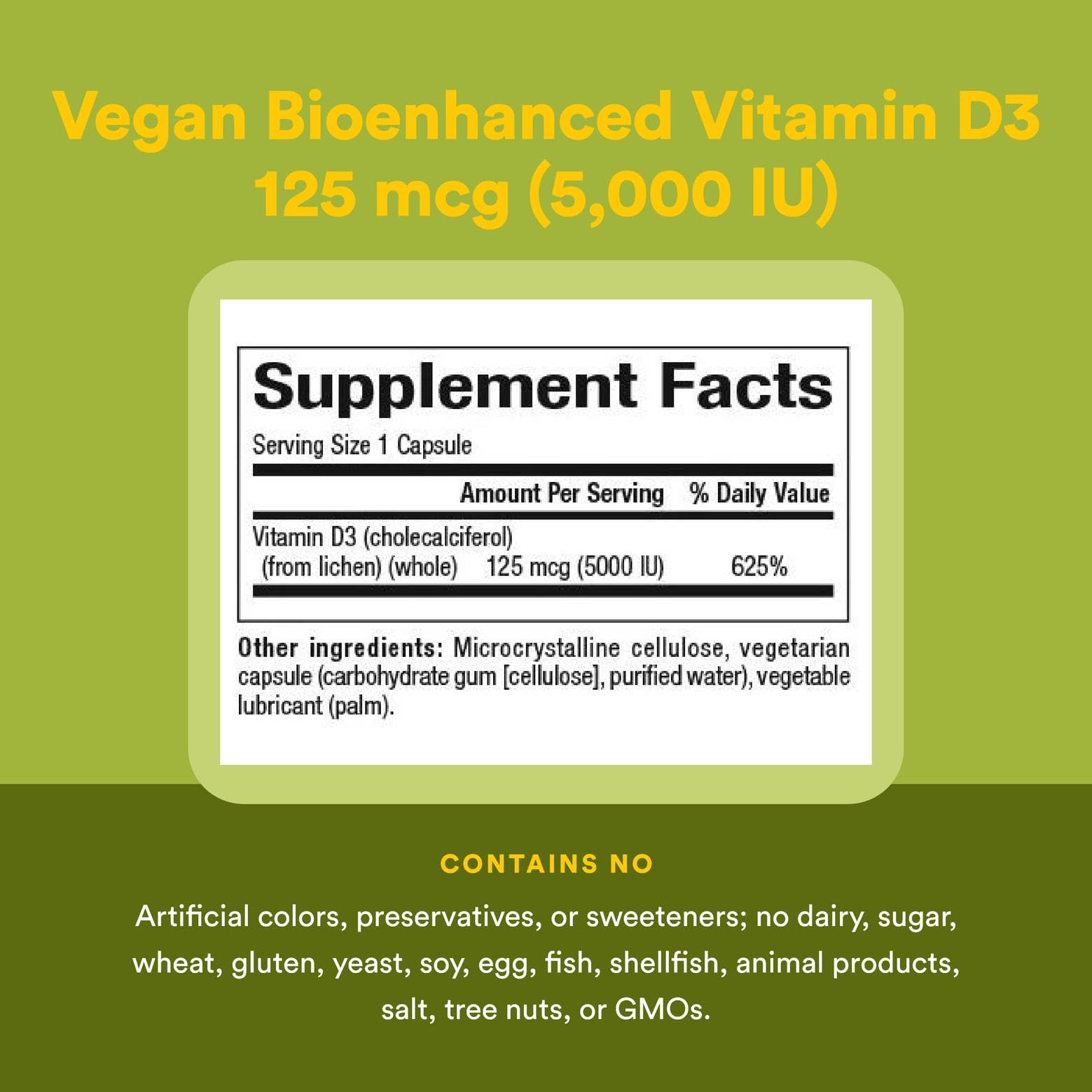Natural Factors wild-harvested lichen extract highlights sustainable vitamin D source.