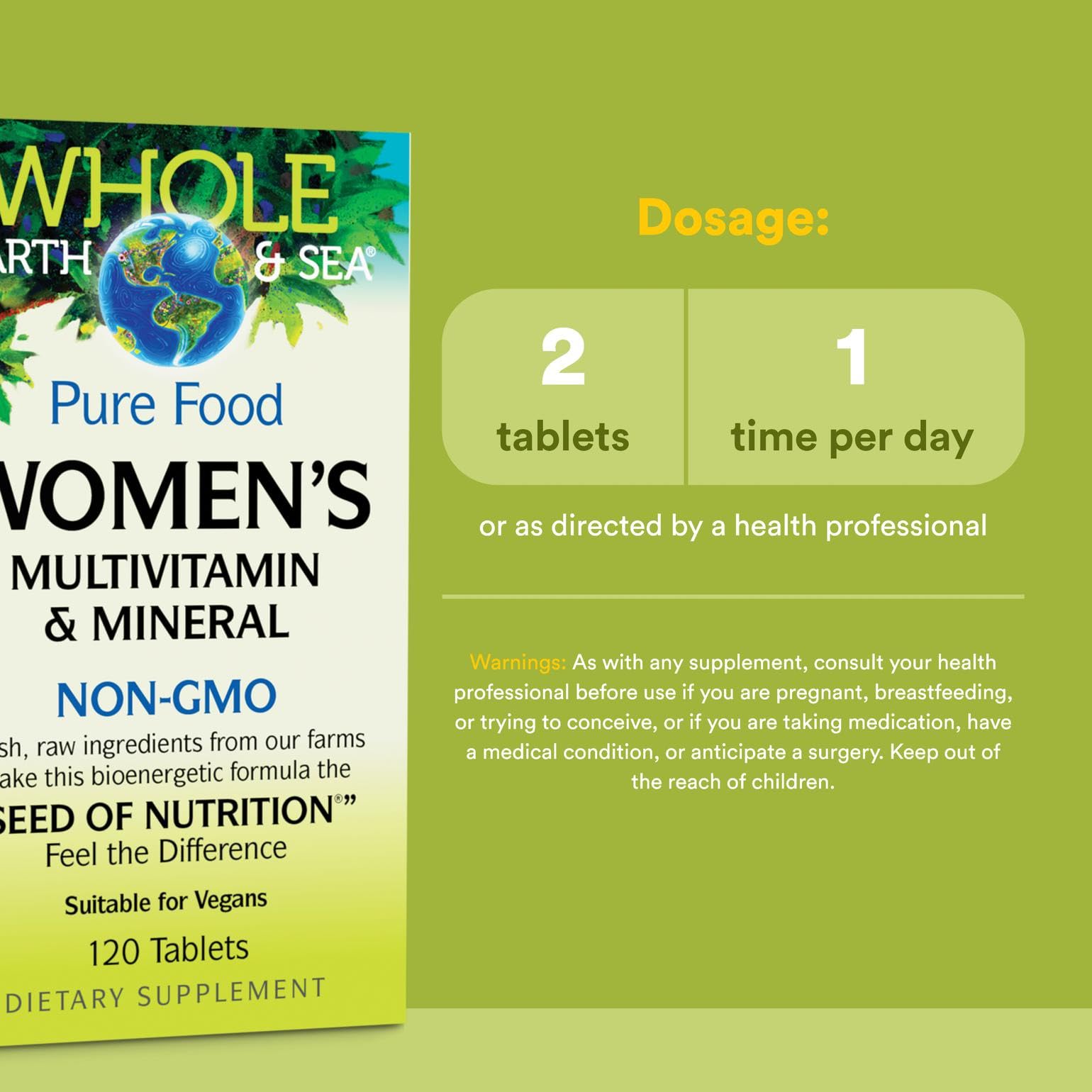 Natural Factors Women's Multivitamin tablets ready for daily routine