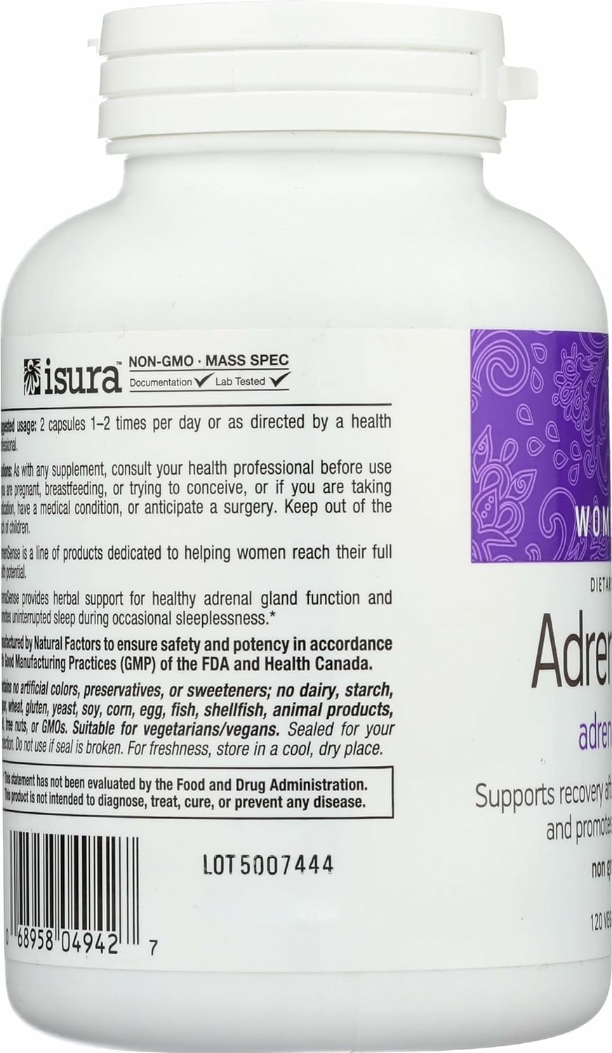 AdrenaSense herbal blend highlighting adaptogenic ingredients.