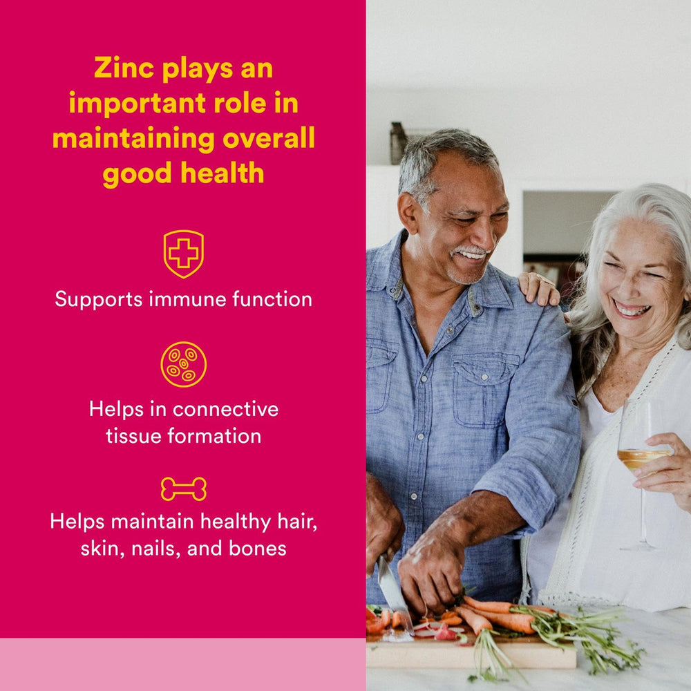 Natural Factors Zinc Bisglycinate bottle close-up highlights easy to take capsules.