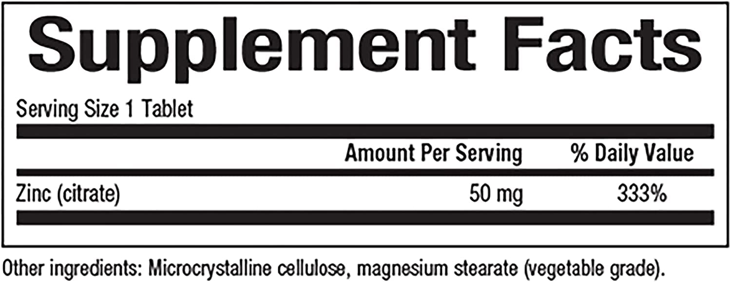 Natural Factors Zinc Citrate 50mg daily-use image suggests easy integration into routines