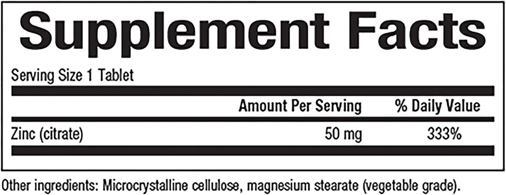 Natural Factors Zinc Citrate 50mg daily-use image suggests easy integration into routines