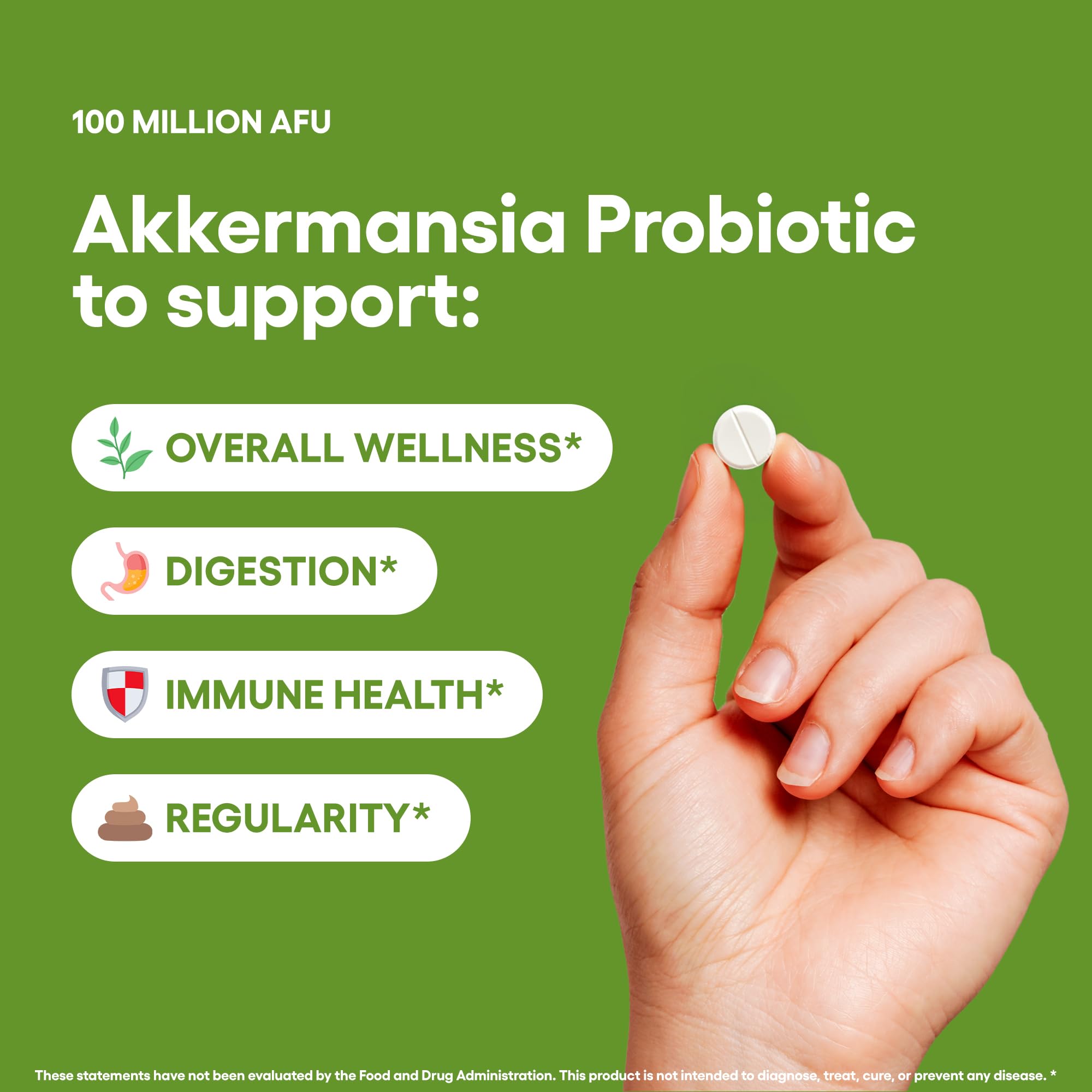 Natural Foundation Akkermansia label view highlights potency and servings.