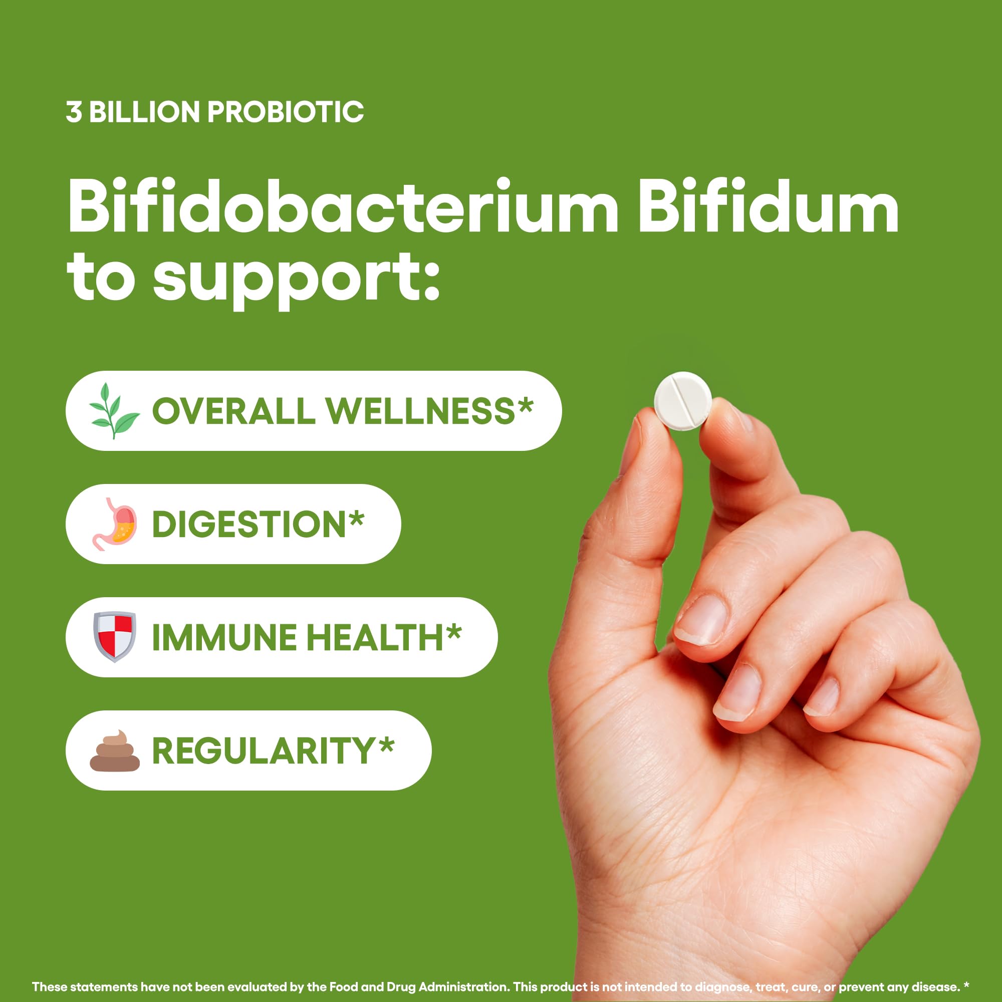 Natural Foundation Supplements Bifidobacterium Bifidum probiotic label emphasizes science-backed dosage.