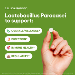 Natural Foundation Lactobacillus Paracasei capsules support gut comfort and regularity for daily wellness.