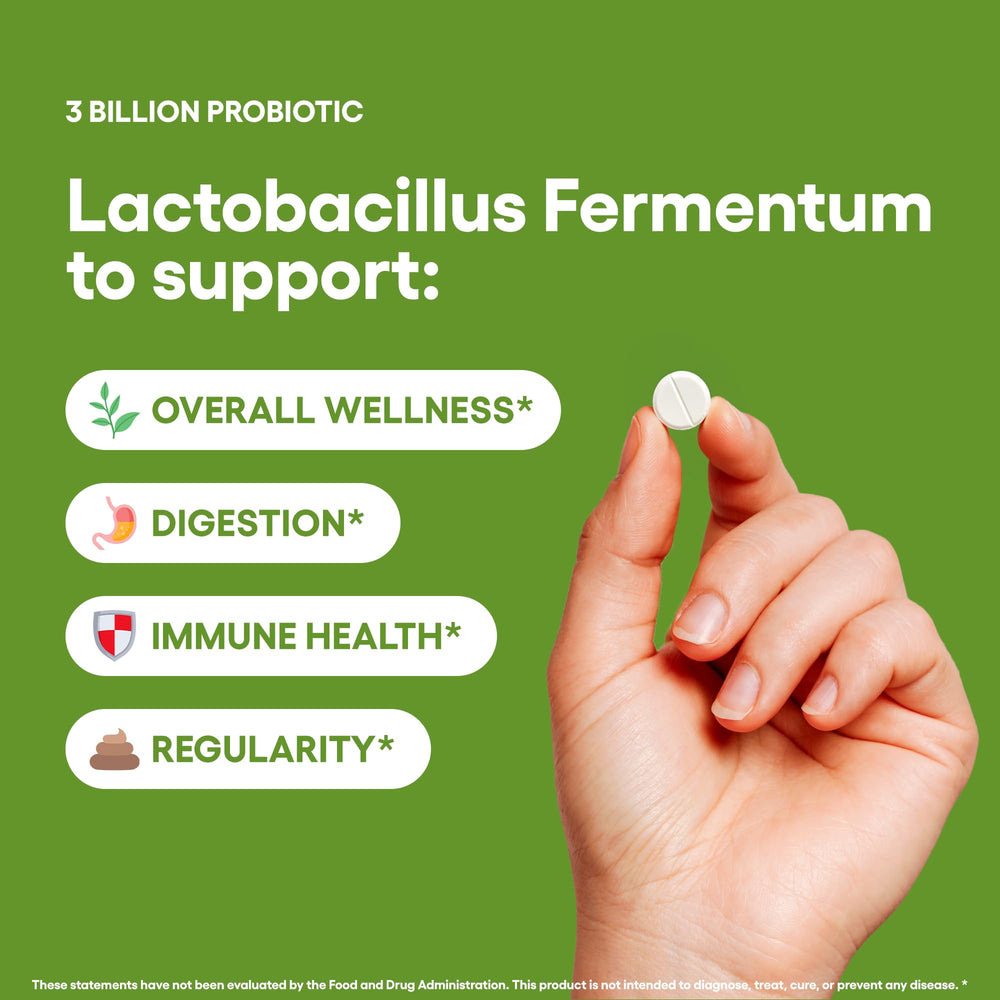 Natural Foundation Supplements Probiotic dosage bottle label highlighting 3 Billion CFU.