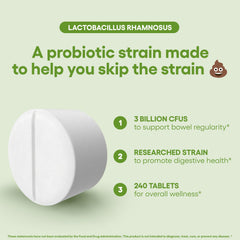 Third-party testing seal on Natural Foundation probiotic ensuring safety and potency.