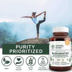 Natural Nutra amber glass bottle highlights BPA-free packaging and sustainable storage.