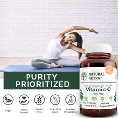 Natural Nutra label showing USA manufactured vitamin C supplement