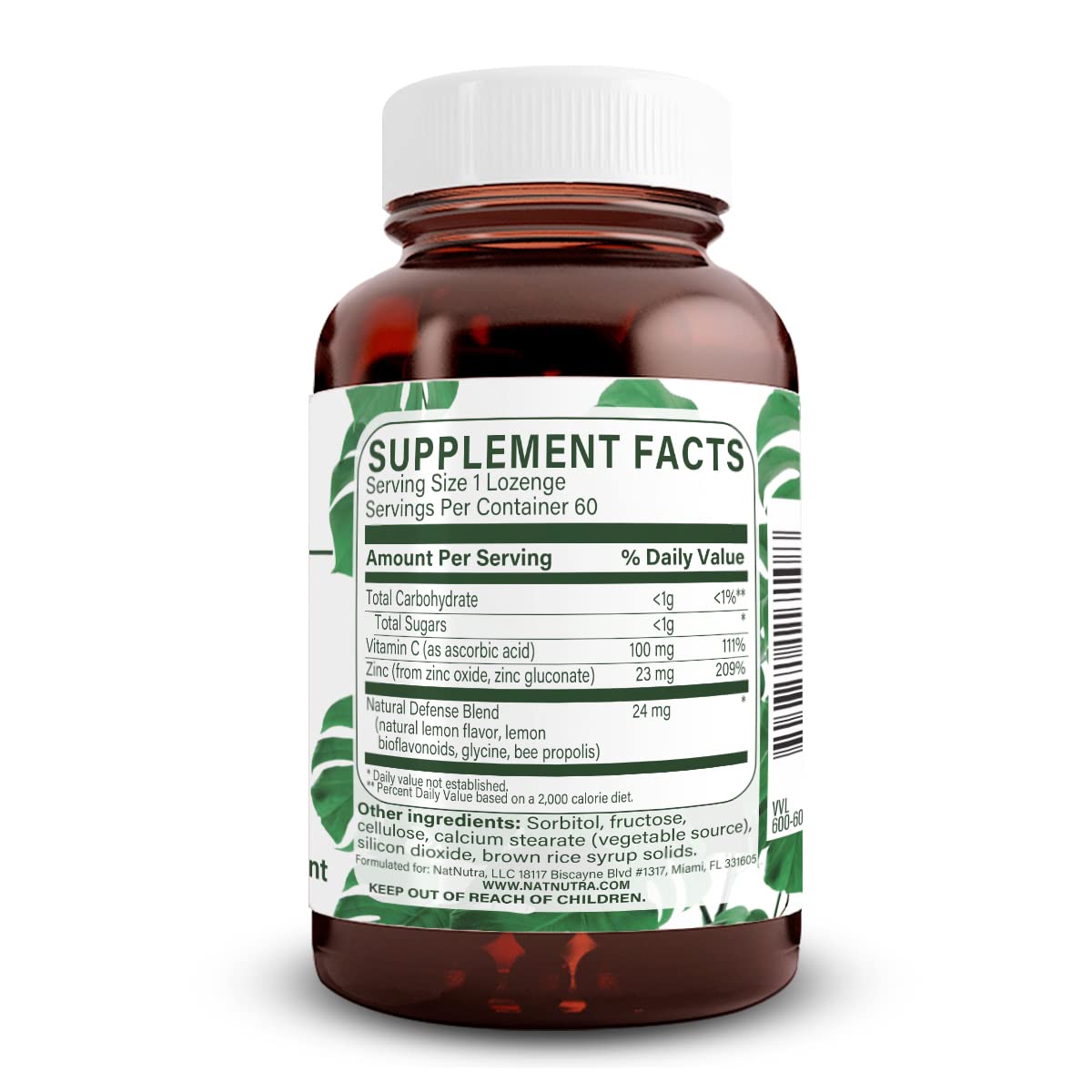 Natural Nutra Zinc Lozenges Lemon tablets closeup, premium daily routine and taste