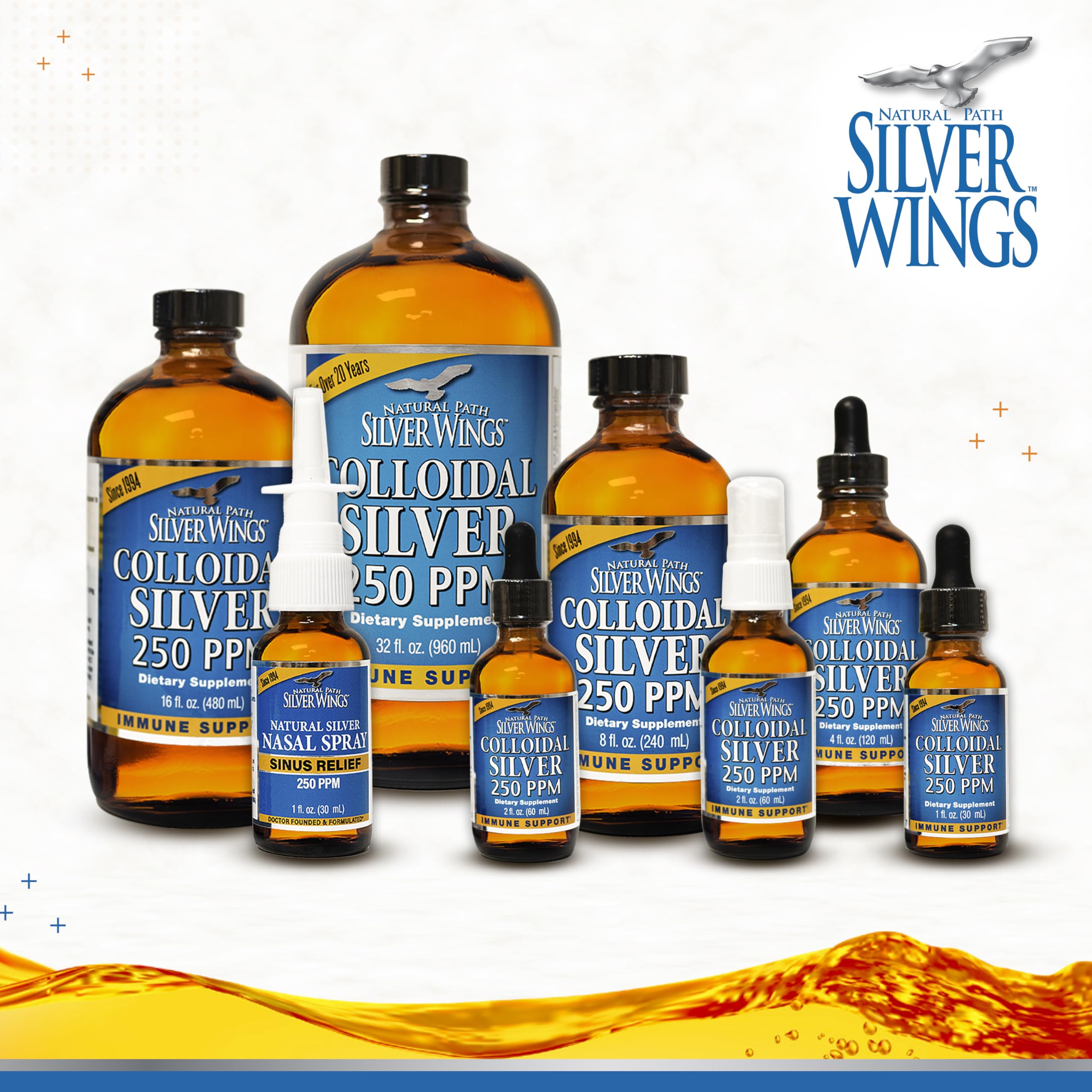 Natural Path Silver Wings 250ppm high-strength colloidal silver.