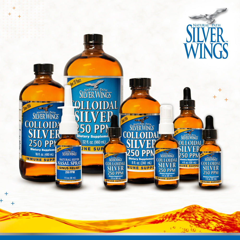 Natural Path Silver Wings 250ppm high-strength colloidal silver.