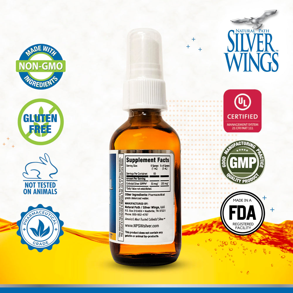 Natural Path Silver Wings amber bottle preserves potency and stability.