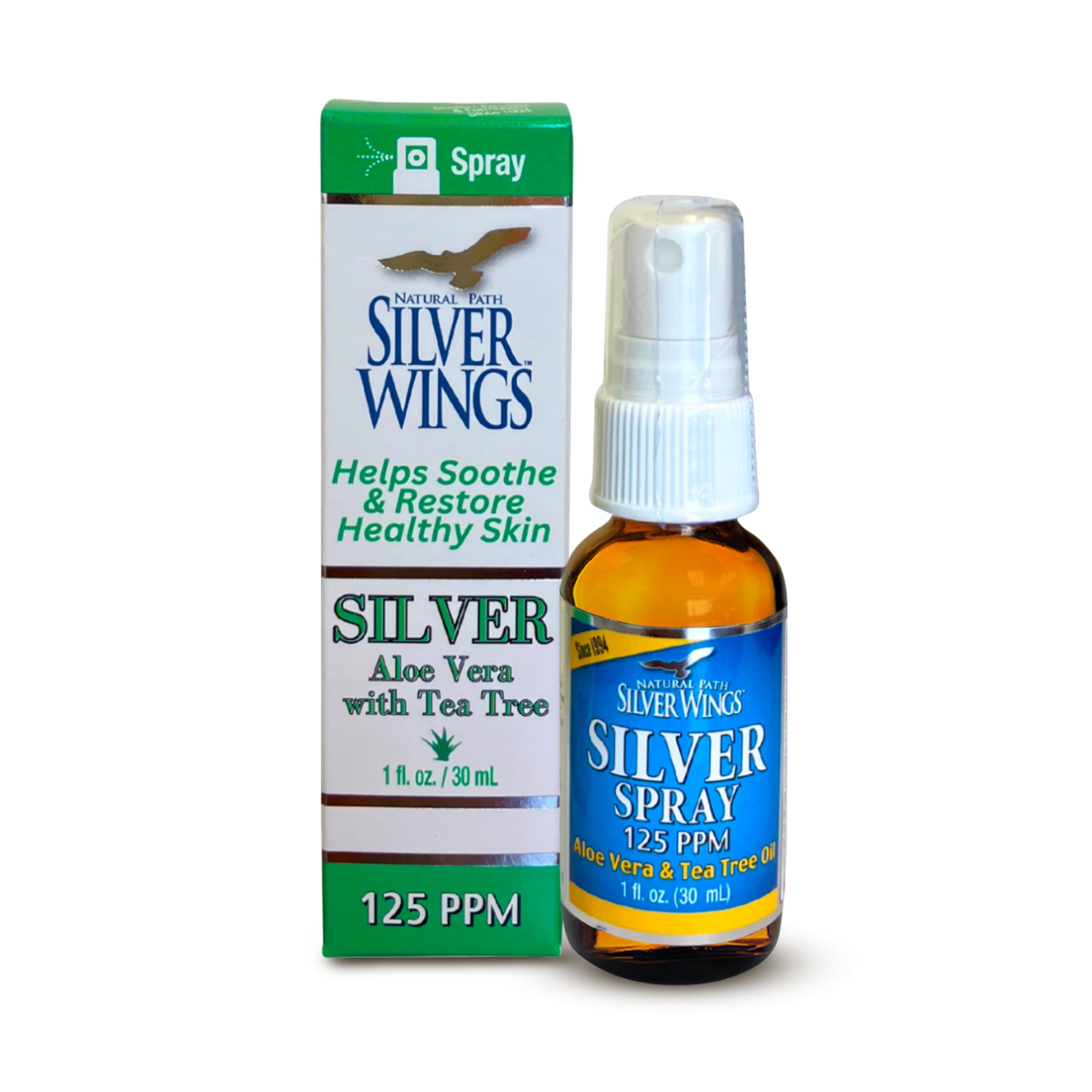 Natural Path Silver Wings bottle front for daily skin hydration