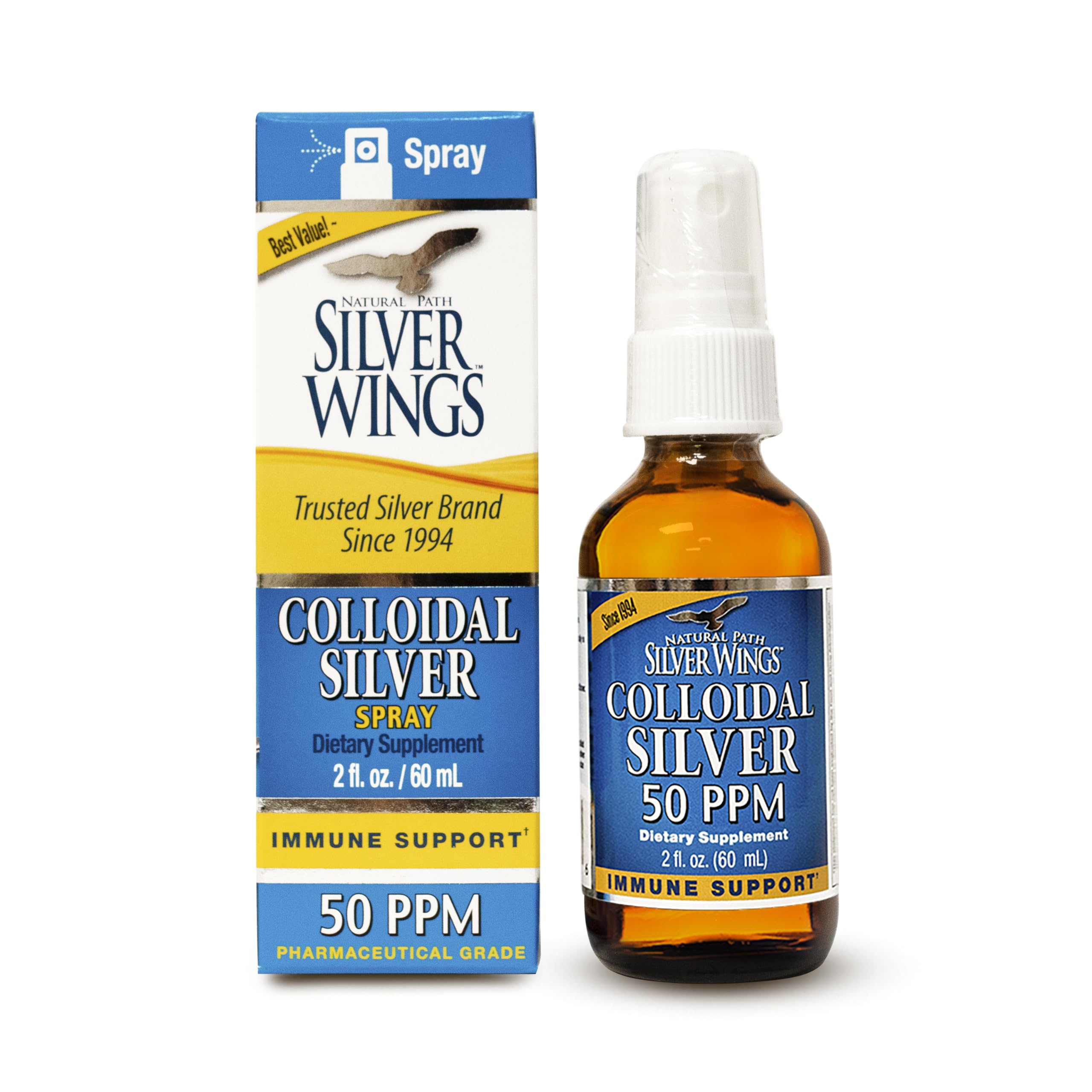 Natural Path Silver Wings bottle pour for easy daily dosing and convenience.