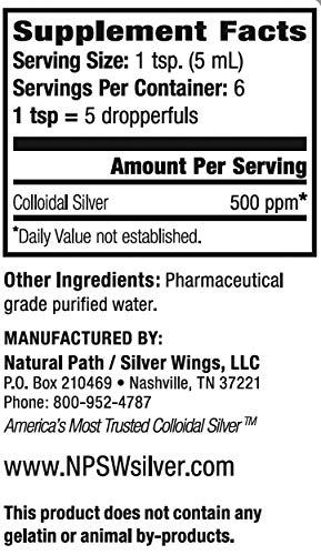 Natural Path Silver Wings amber bottle with glass highlights home-friendly use.