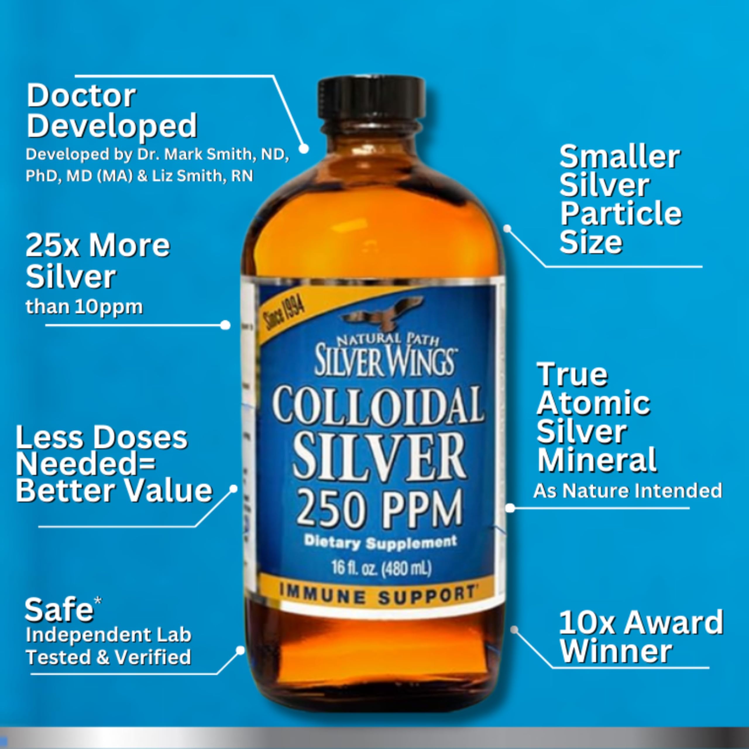Natural Path Silver Wings brand awards badge signals expertise.