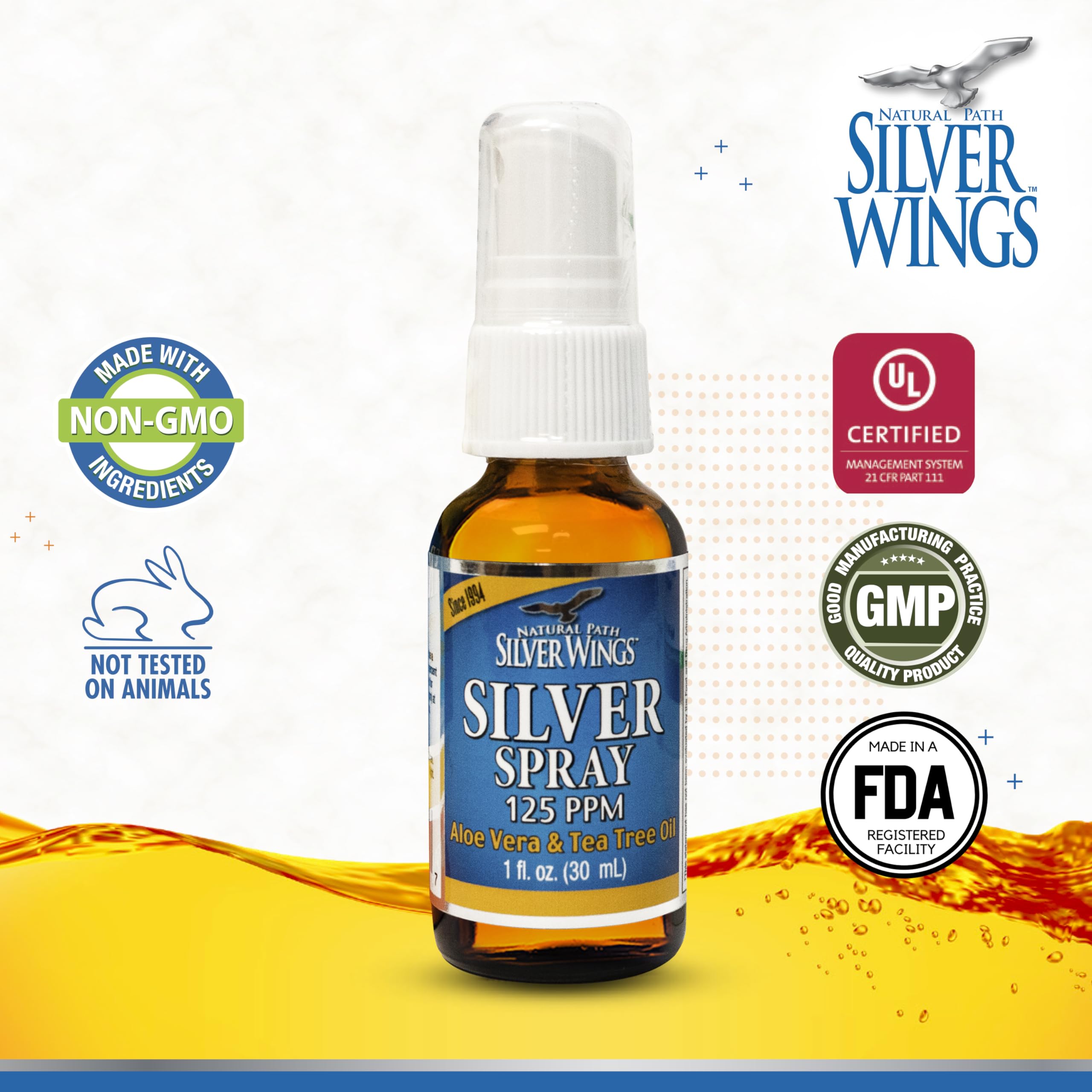 Natural Path Silver Wings tea tree closeup highlighting cleansing notes