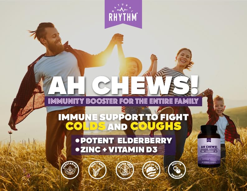 Natural Rhythm Ah Chews! family enjoying lozenges during home time.