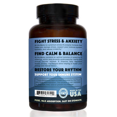 Natural Rhythm B-CALMplex capsules close-up for bioavailable B vitamins support.