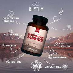 Natural Rhythm bottle in hand for convenient daily wellness support