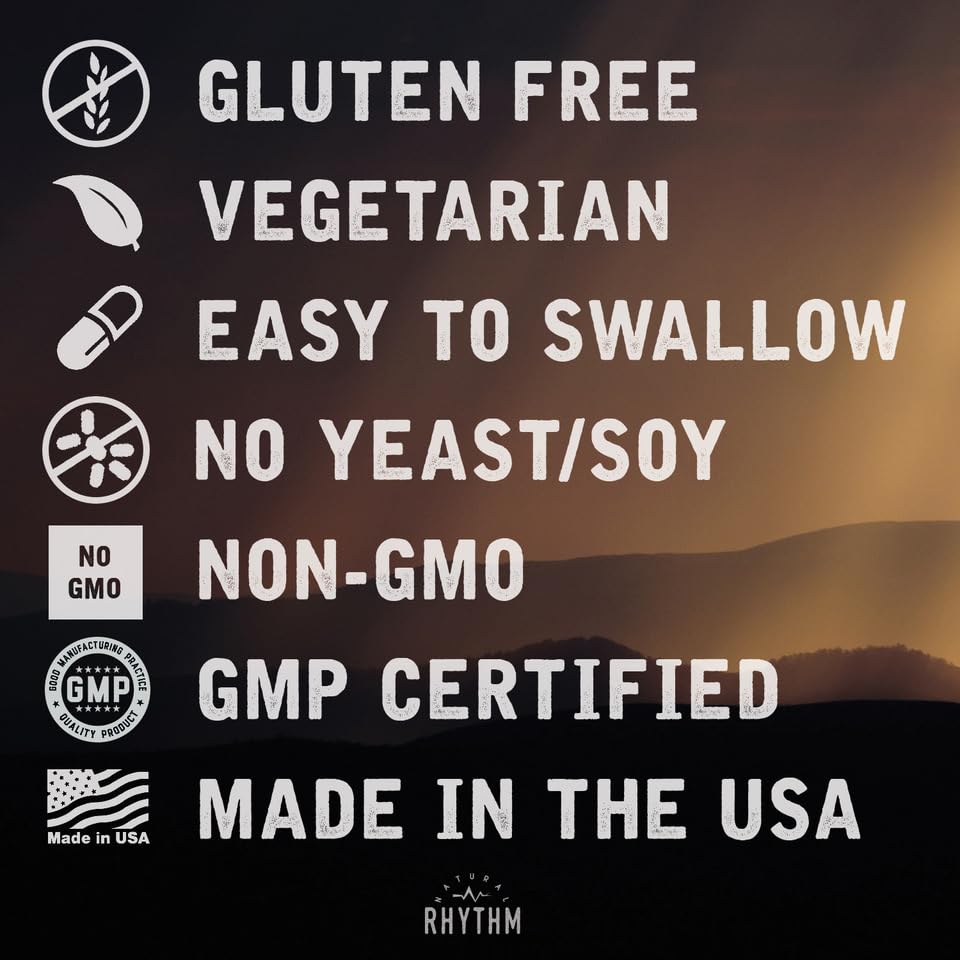 Natural Rhythm ingredients show Non-GMO and Gluten-Free quality