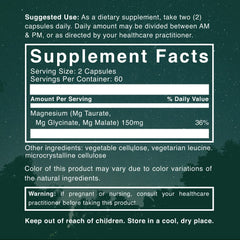 Natural Rhythm Triple Calm Magnesium ingredients list featuring glycinate, malate, taurate
