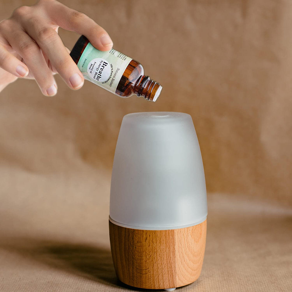 Natural Riches Breathe diffuser steam releases room-spanning, refreshing aroma.