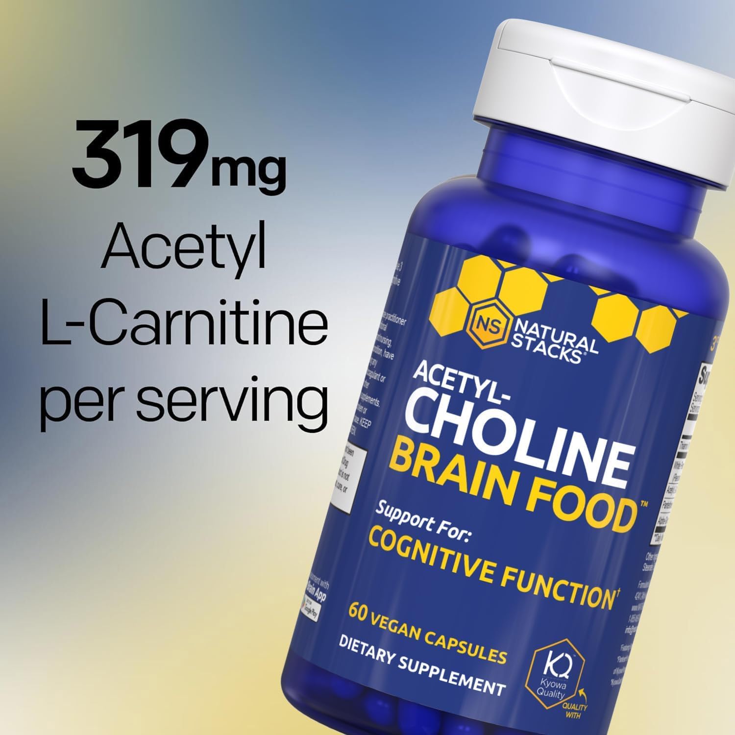 Third-party testing certificate for Natural Stacks Acetylcholine Brain Food quality.