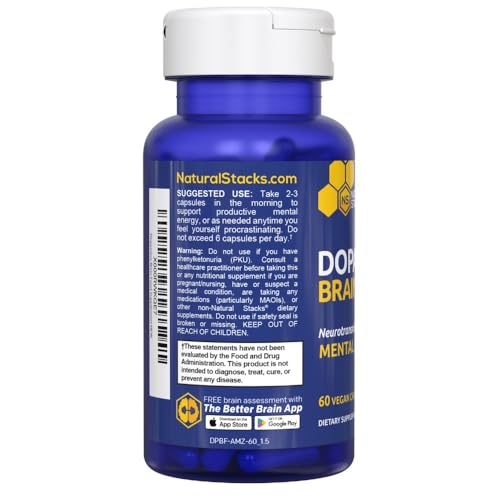 Natural Stacks Dopamine Brain Food third-party testing seal for transparency