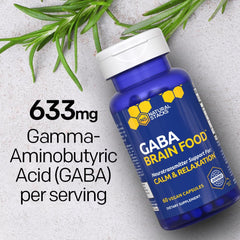 Natural Stacks GABA Brain Food rosemary extract on label hints at calming notes.